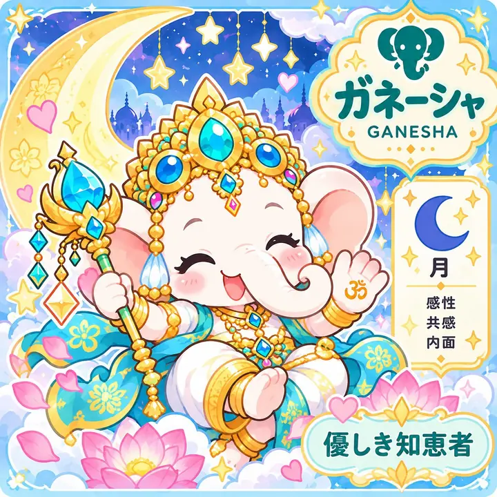 月のガネーシャ